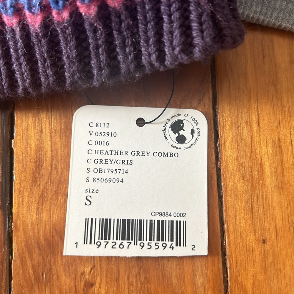 Free People We The Free Cozy Craft Cuff, Size Small, Heather Grey Combo, NEW - Picture 6 of 6